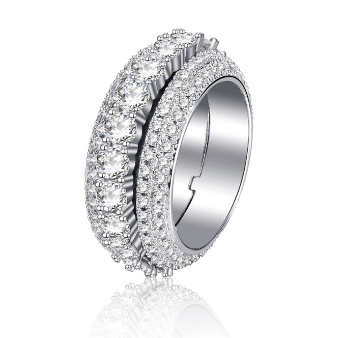 Iced Out Multi Row Bling Ring - DATNEWDRIP