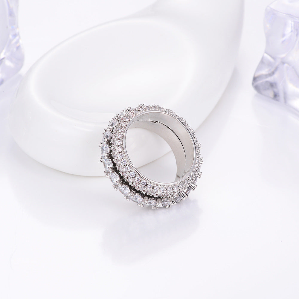 Iced Out Multi Row Bling Ring - DATNEWDRIP