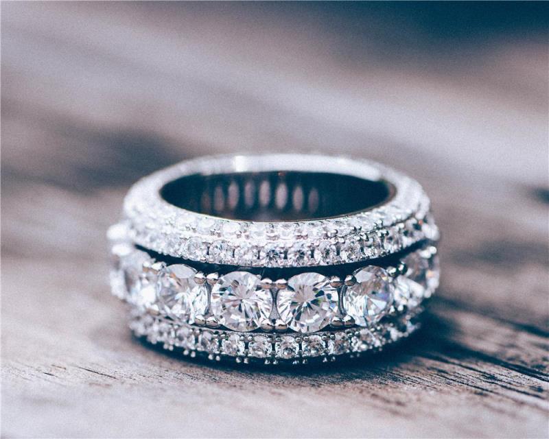 Iced Out Multi Row Bling Ring - DATNEWDRIP