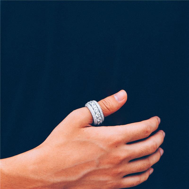 Iced Out Multi Row Bling Ring - DATNEWDRIP