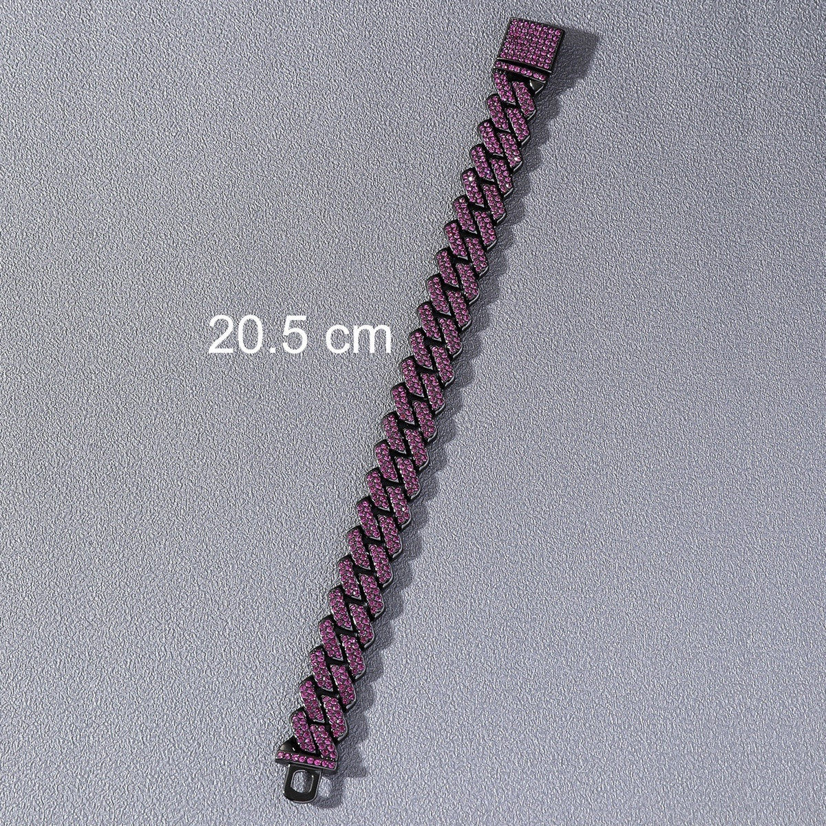 Iced Out Pink & Black Cuban Link Necklace Chain