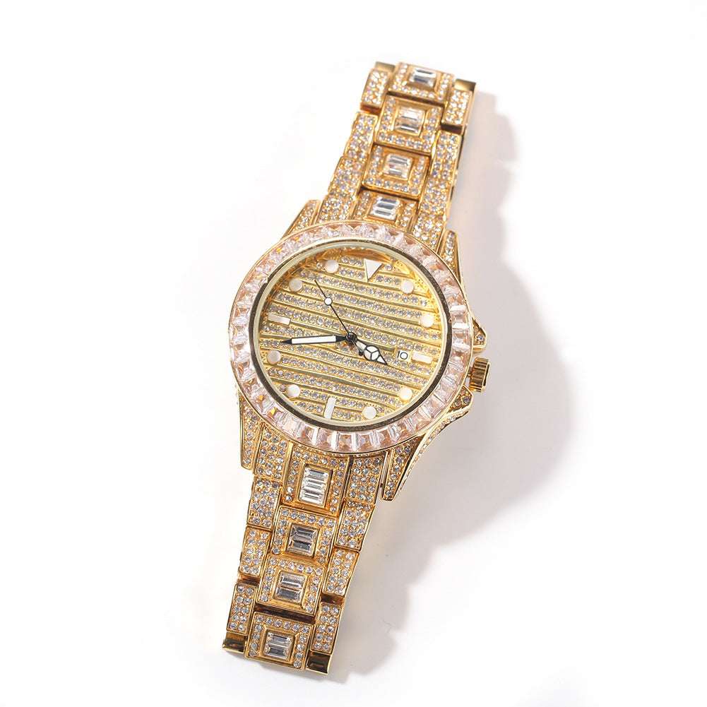Iced Out Rainbow Watch