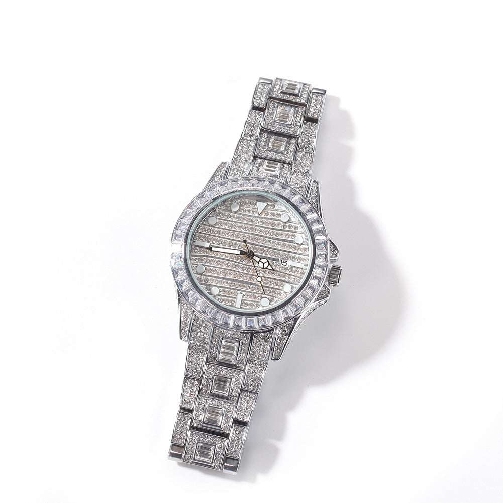 Iced Out Rainbow Watch