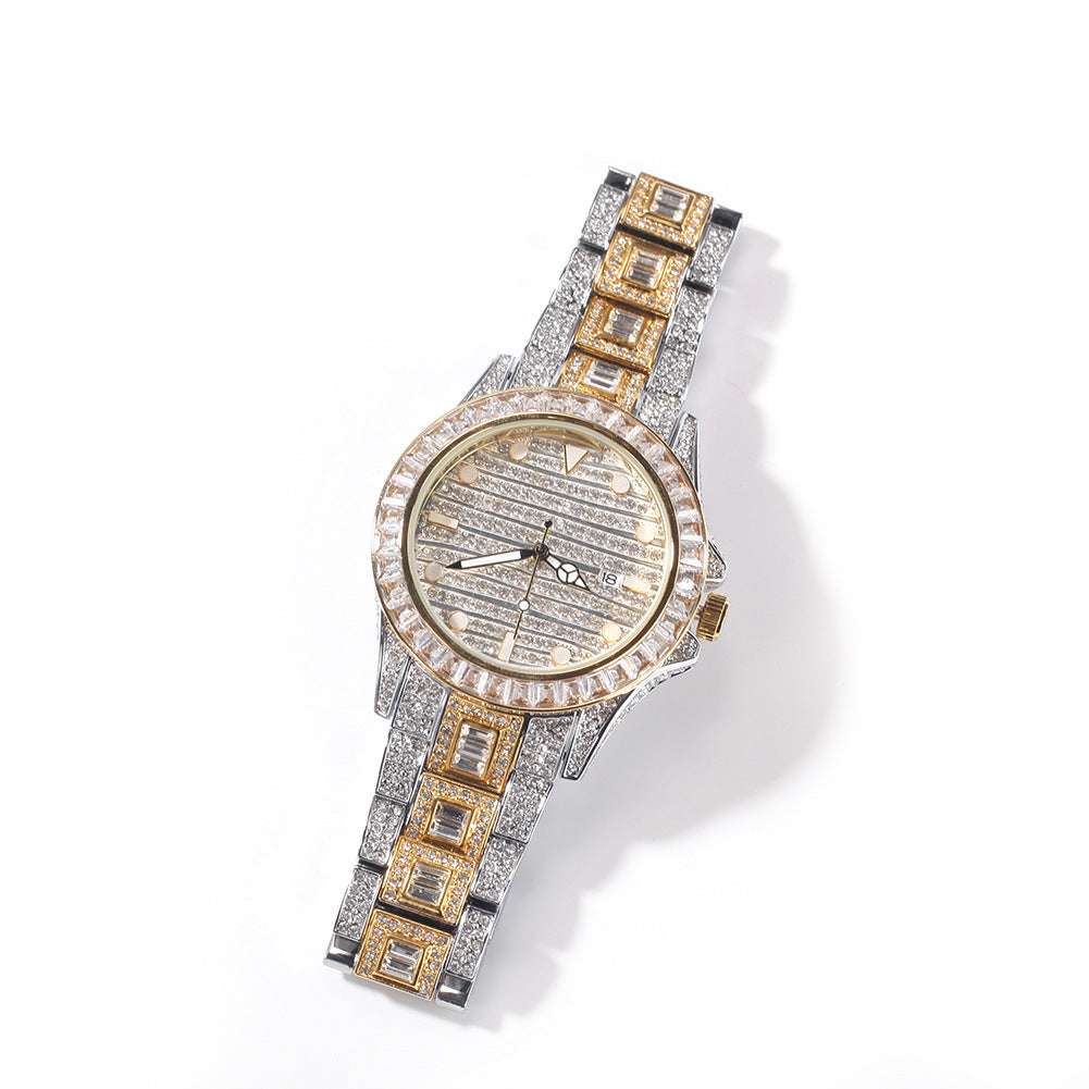 Iced Out Rainbow Watch