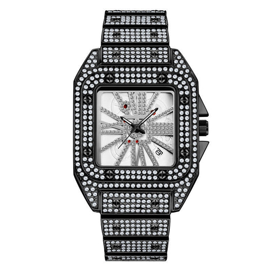 Iced Out Square Stud Watch