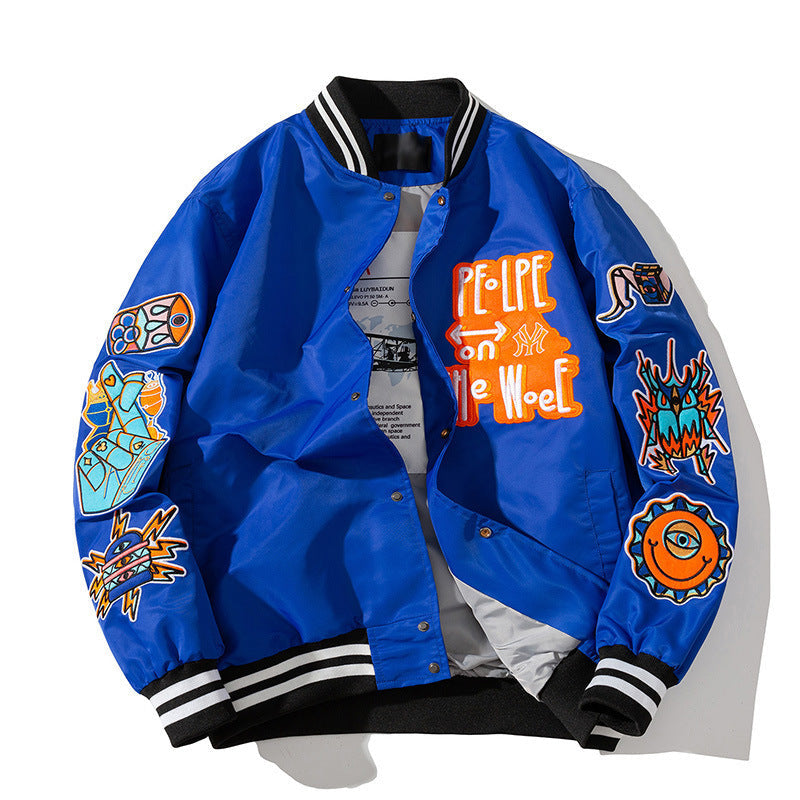 Hip Hop Baseball Style Jacket - Mens - DATNEWDRIP
