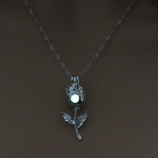 Luminous Rose Stem Pendant - DATNEWDRIP