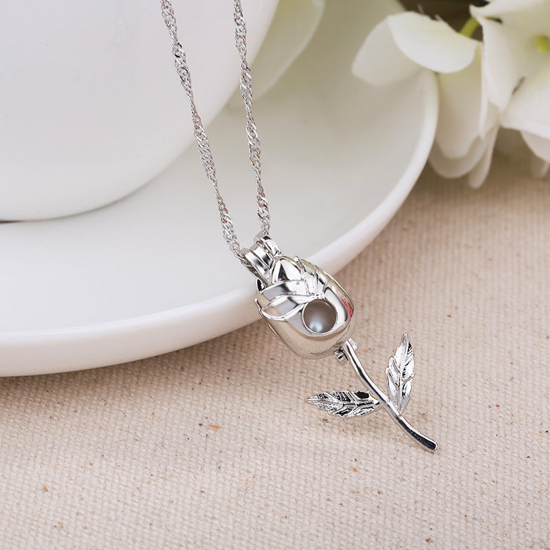 Luminous Rose Stem Pendant - DATNEWDRIP