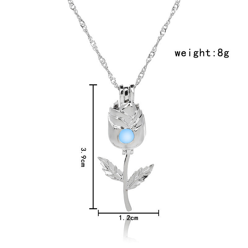 Luminous Rose Stem Pendant - DATNEWDRIP