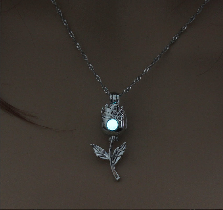 Luminous Rose Stem Pendant - DATNEWDRIP