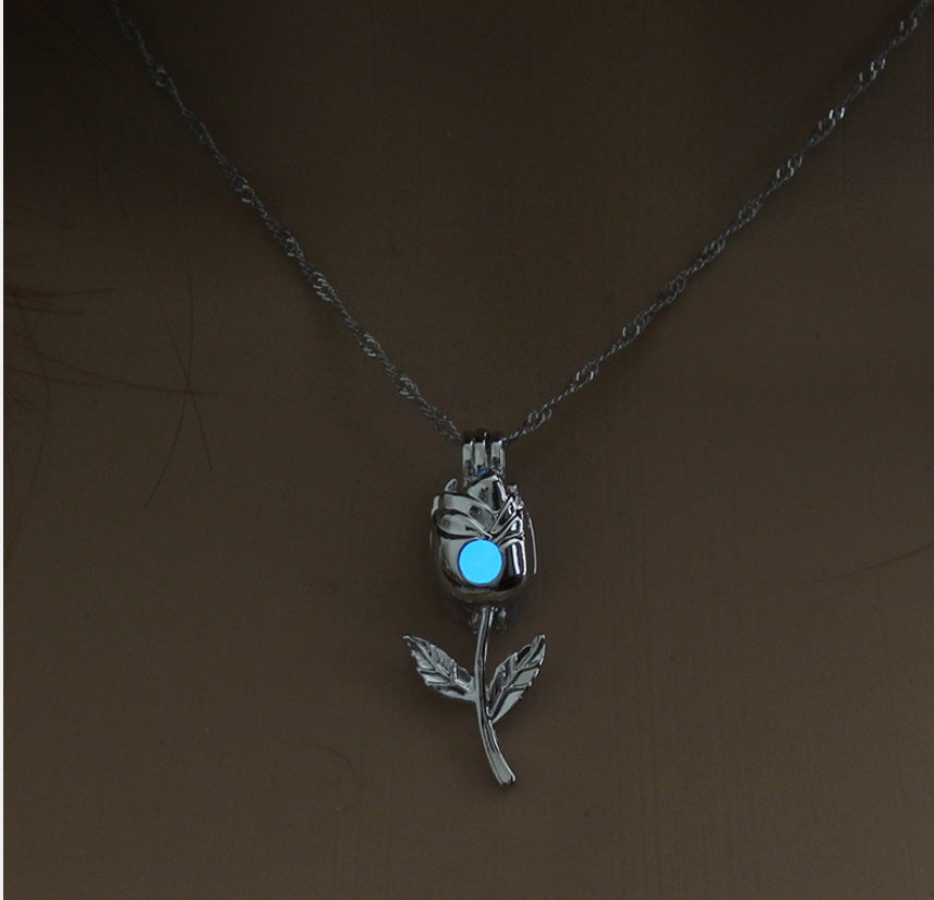 Luminous Rose Stem Pendant - DATNEWDRIP