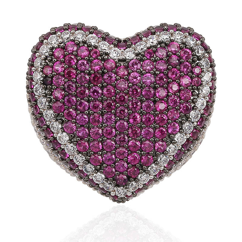 Iced Out Full Heart Ring - DATNEWDRIP
