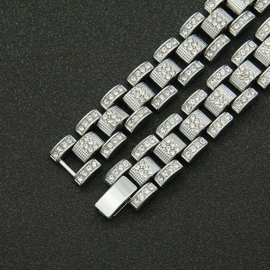 Iced Out Watch Band Necklace Chain