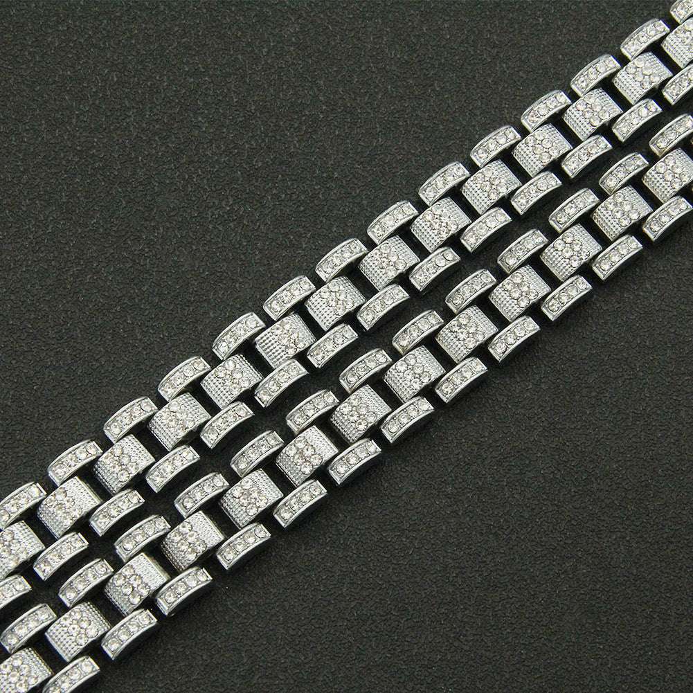 Iced Out Watch Band Necklace Chain