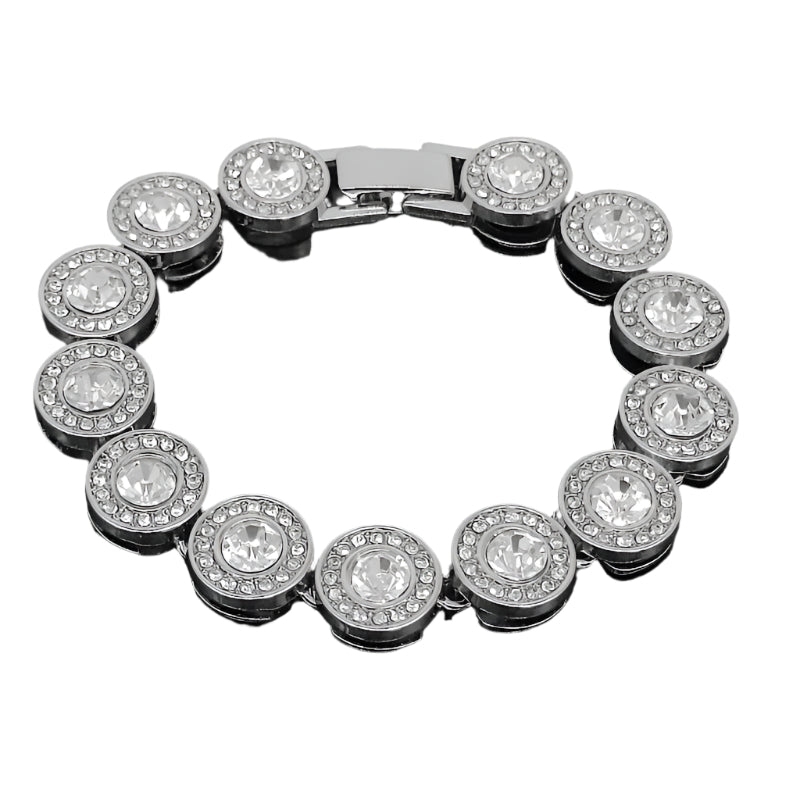 Iced Out Round Gem Outer Circle Chain