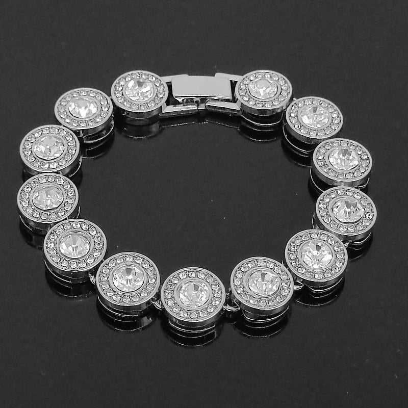 Iced Out Round Gem Outer Circle Chain