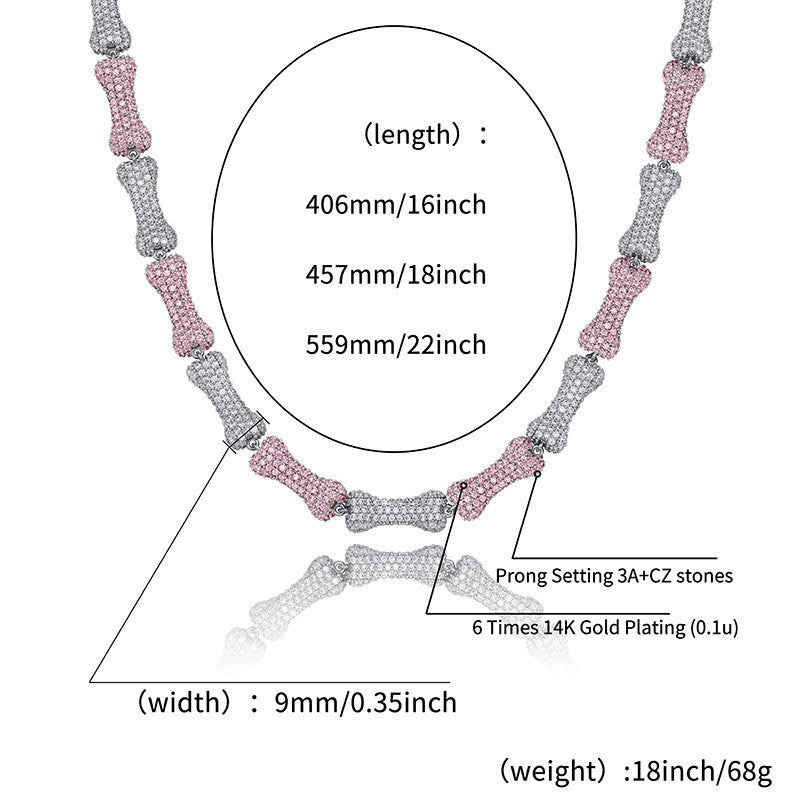 Iced Out Bone Chain - DATNEWDRIP