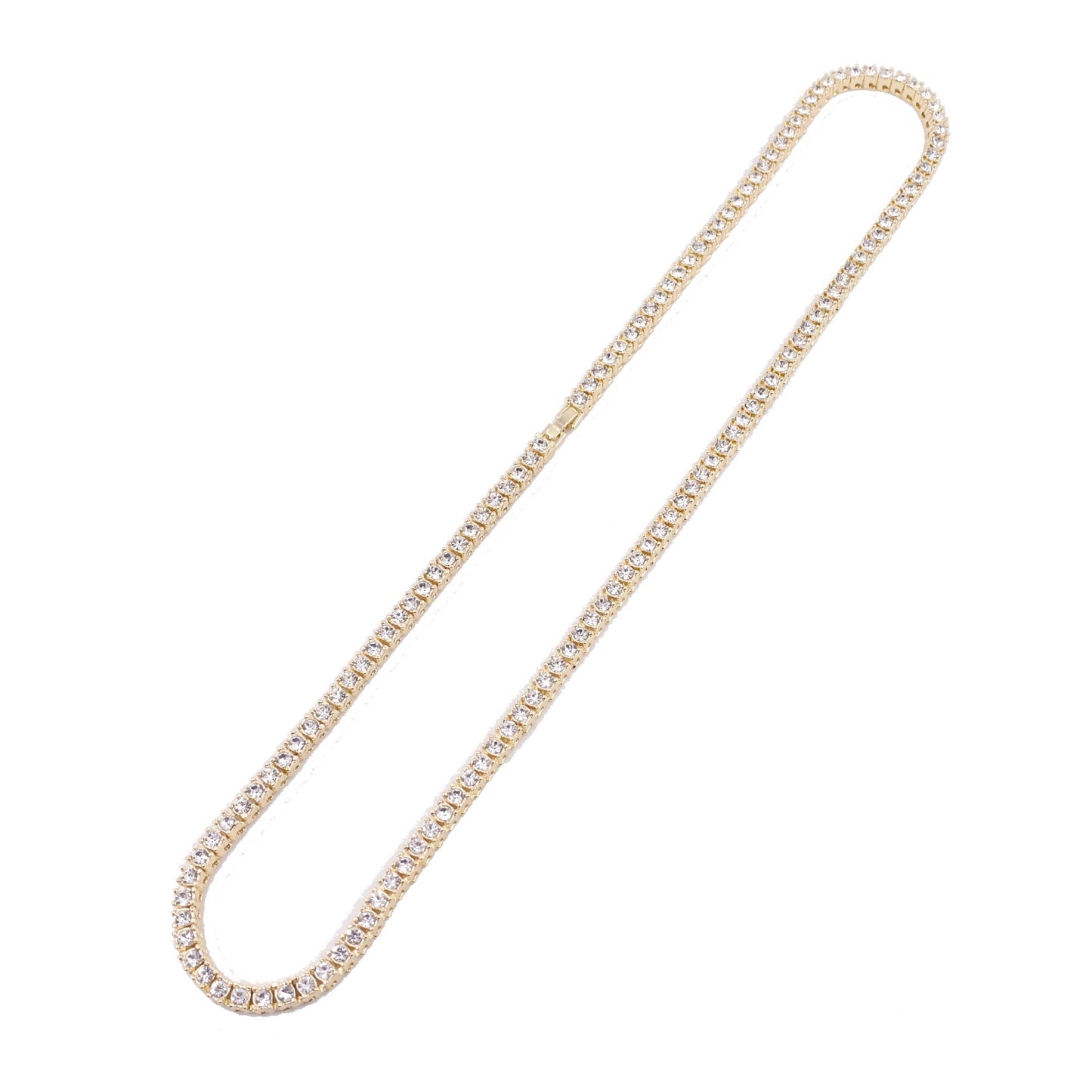 Iced Out 1 Row Tennis Necklace Chain