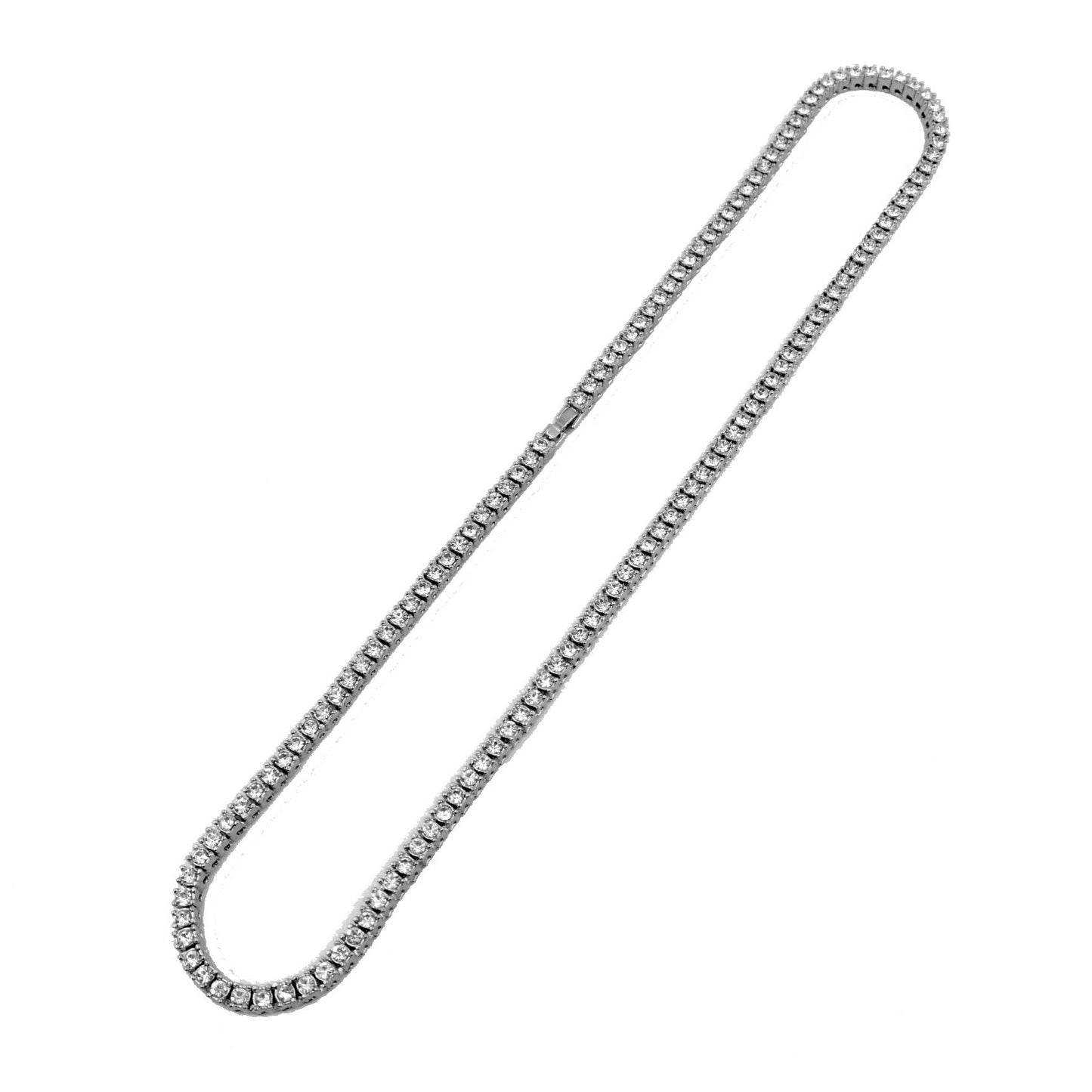 Iced Out 1 Row Tennis Necklace Chain