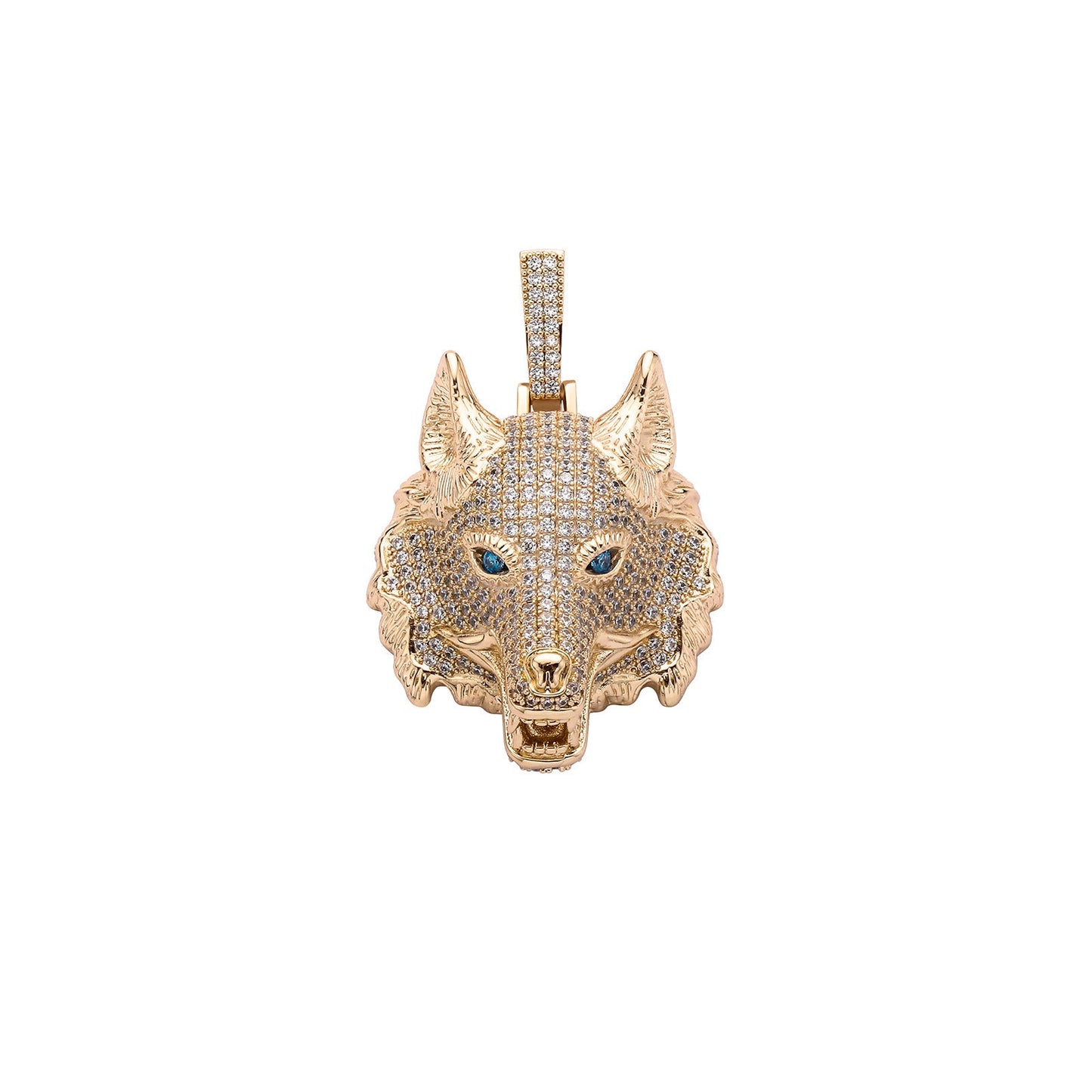Iced Out Wolf Head Pendant - DATNEWDRIP