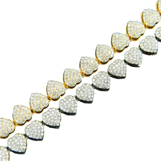 Iced Out Heart Shaped Chain