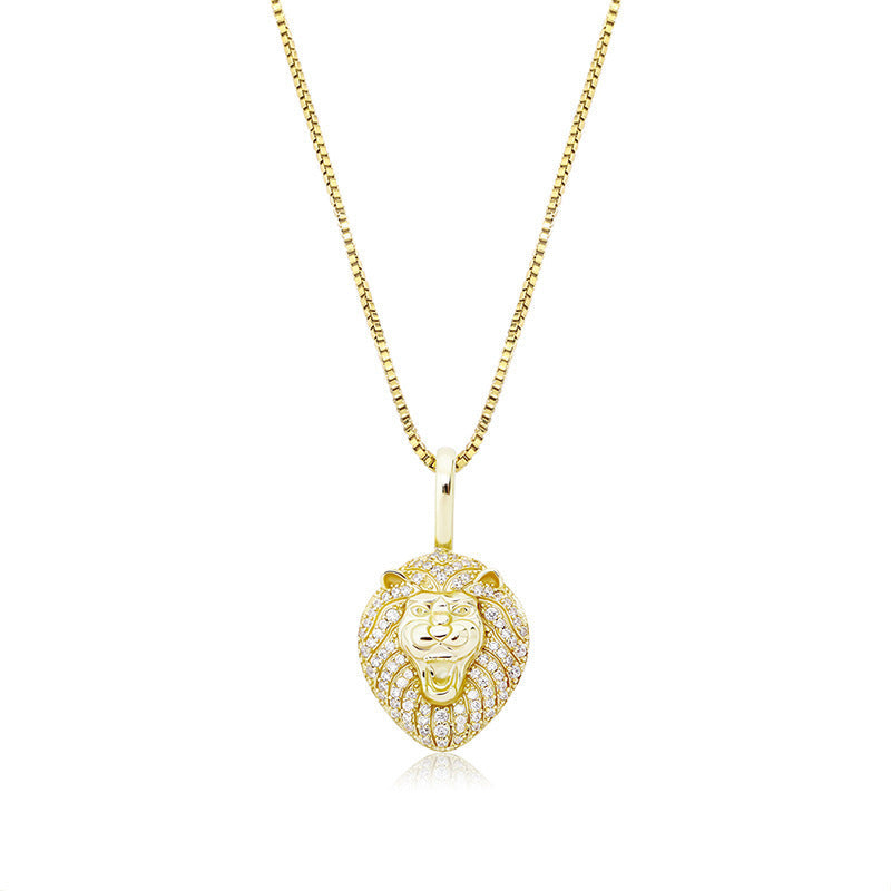 925 Silver Iced Out Lion Pendant