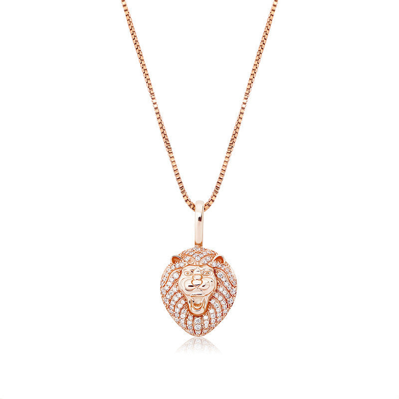 925 Silver Iced Out Lion Pendant