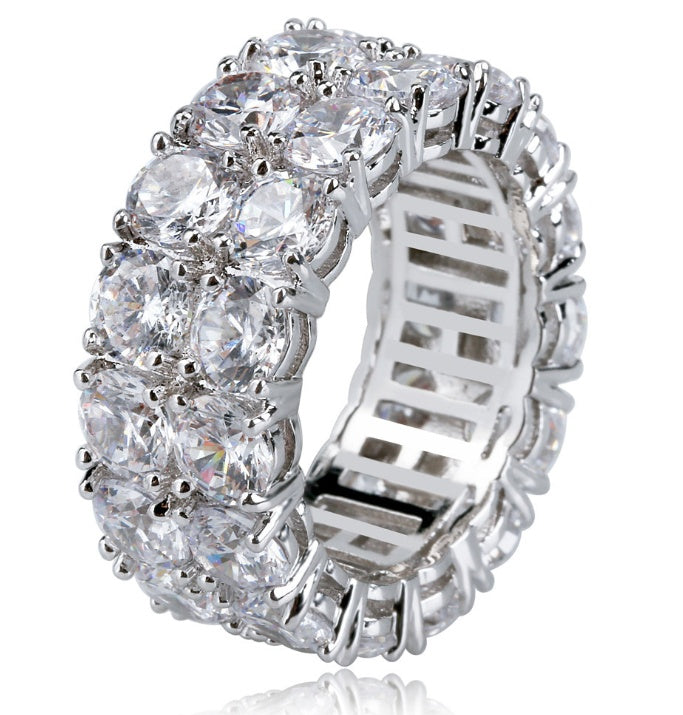 Iced Out Double Row Ring - DATNEWDRIP