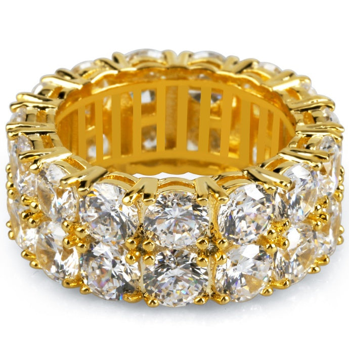 Iced Out Double Row Ring - DATNEWDRIP