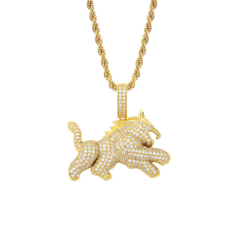 Iced Out Middle Finger Pendant - DATNEWDRIP