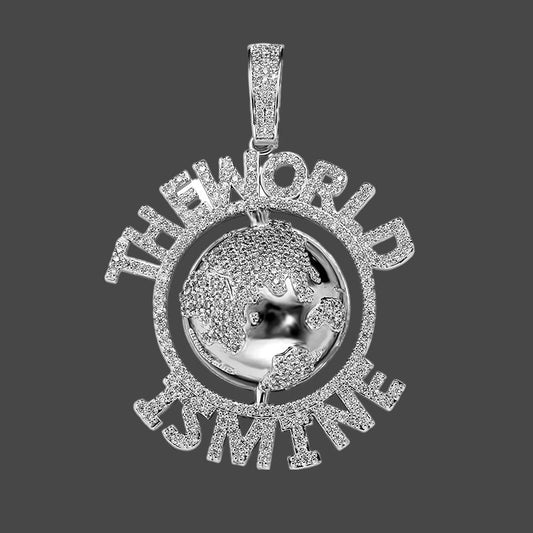 Iced Out The World Is Mine Pendant - DATNEWDRIP