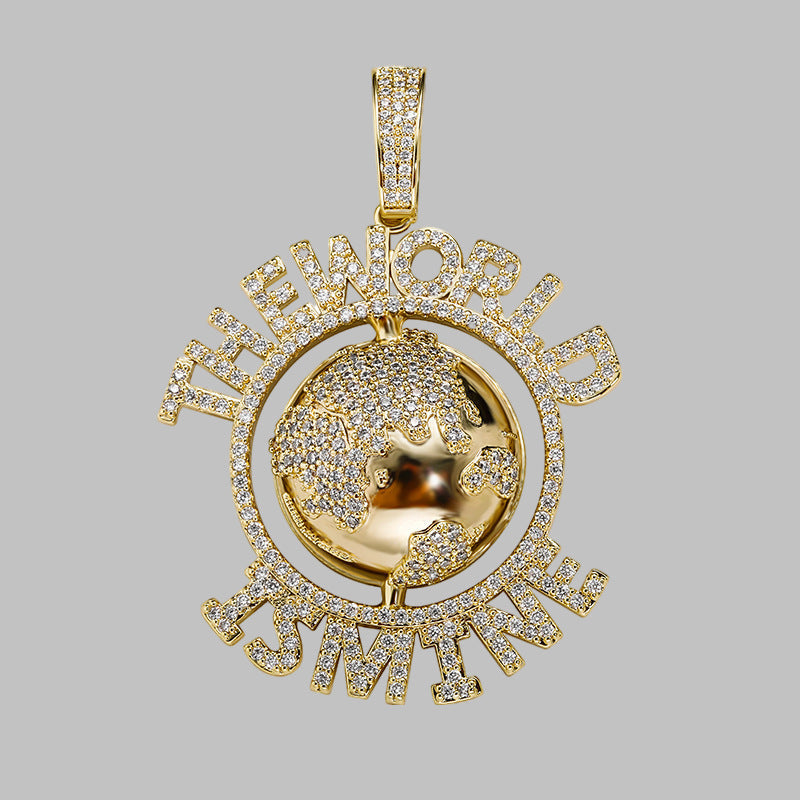 Iced Out The World Is Mine Pendant - DATNEWDRIP