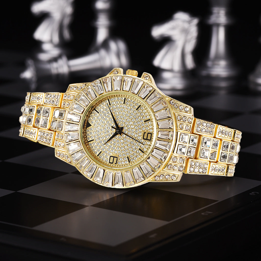 Iced Out Baguette Lined Face Watch - DATNEWDRIP