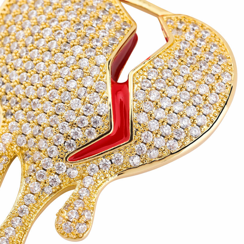 Iced Out Broken Heart Pendant - DATNEWDRIP
