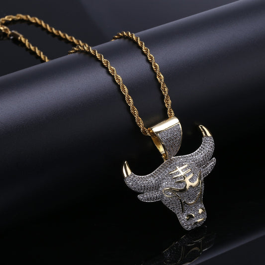 Iced Out Chicago Bulls Pendant - DATNEWDRIP
