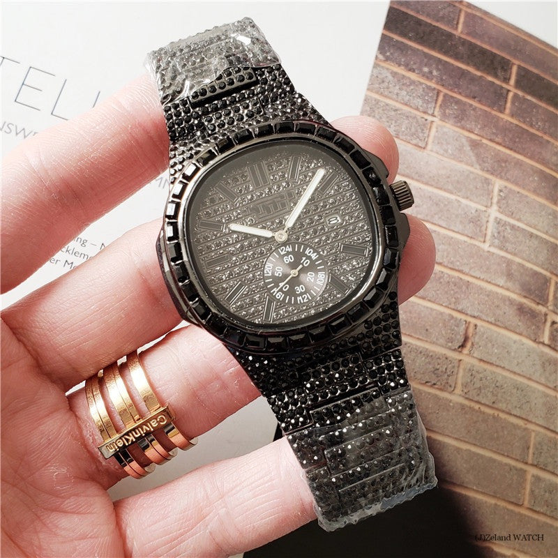 Iced Out Emerald Edge Watch