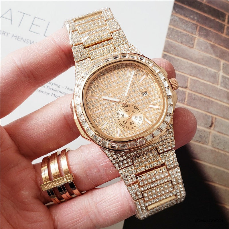 Iced Out Emerald Edge Watch