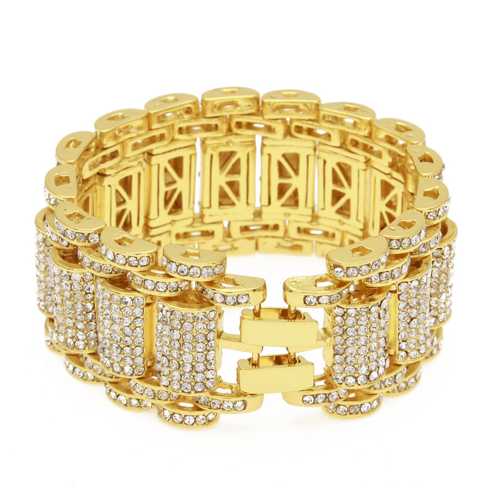 Iced Out Exaggerated Tank Bracelet - DATNEWDRIP