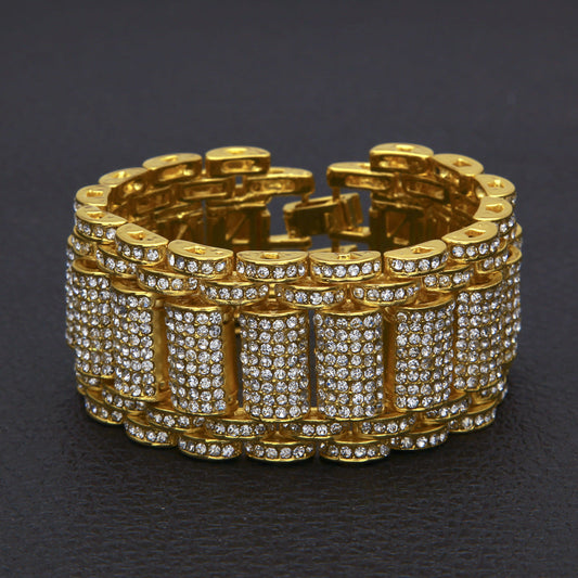 Iced Out Exaggerated Tank Bracelet - DATNEWDRIP