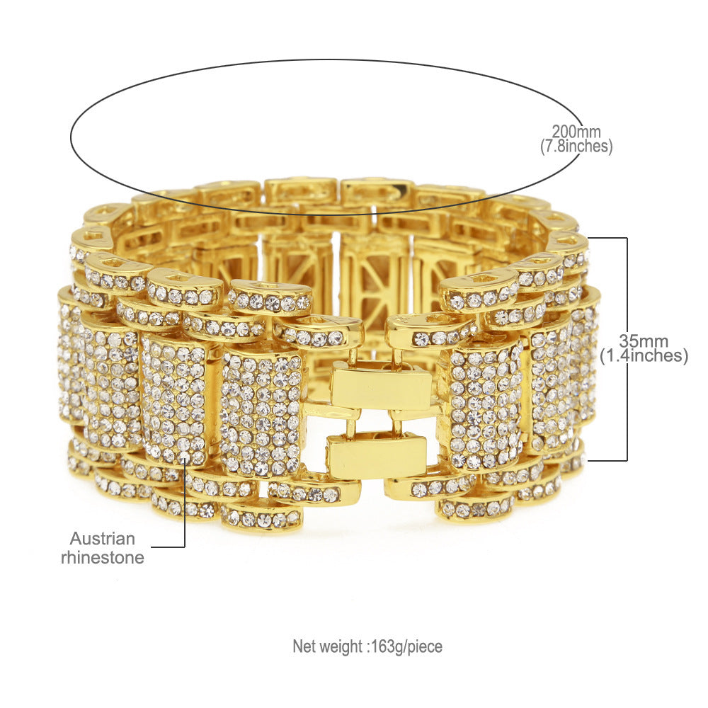 Iced Out Exaggerated Tank Bracelet - DATNEWDRIP