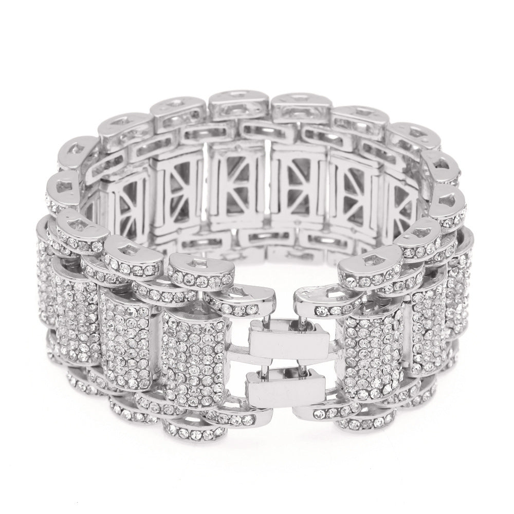 Iced Out Exaggerated Tank Bracelet - DATNEWDRIP