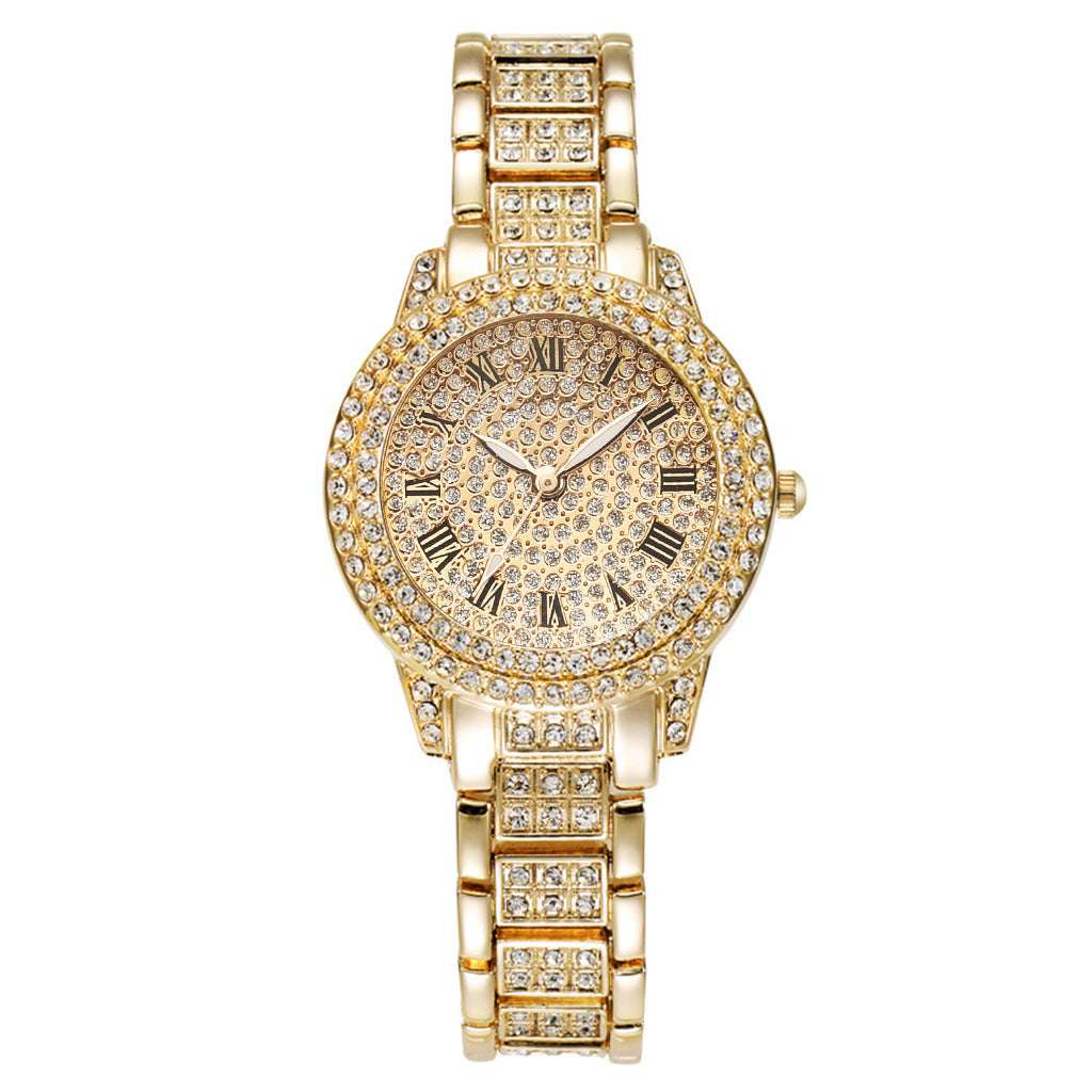 Iced Out Frosty Faced Watch & Bracelet