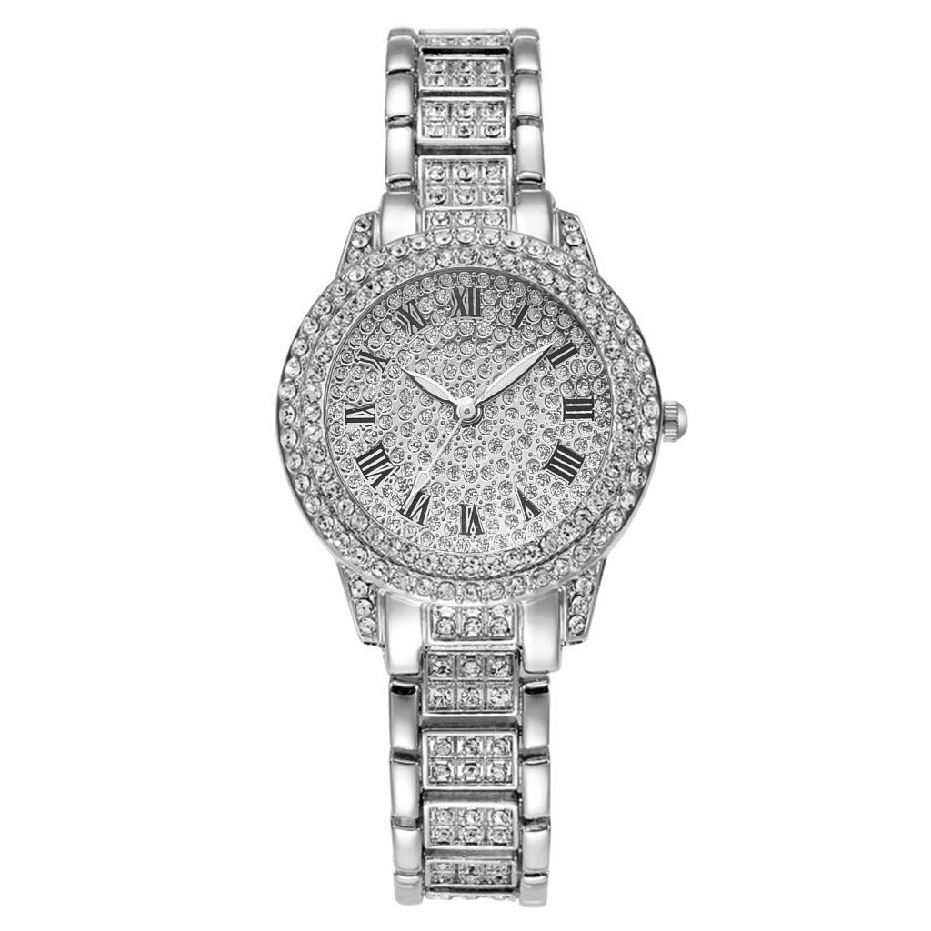 Iced Out Frosty Faced Watch & Bracelet