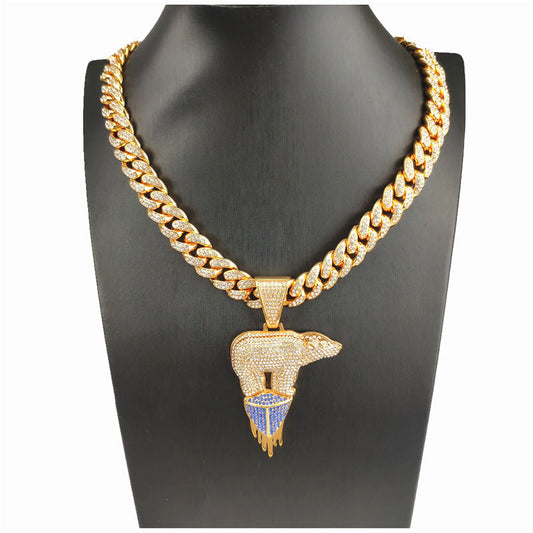 Iced Out Polar Bear Pendant