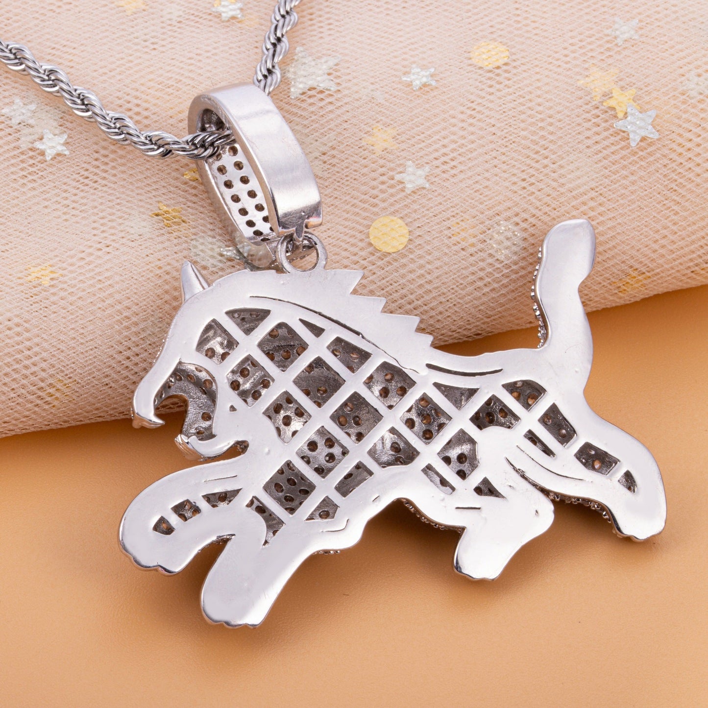Iced Out Running Lion Pendant - DATNEWDRIP