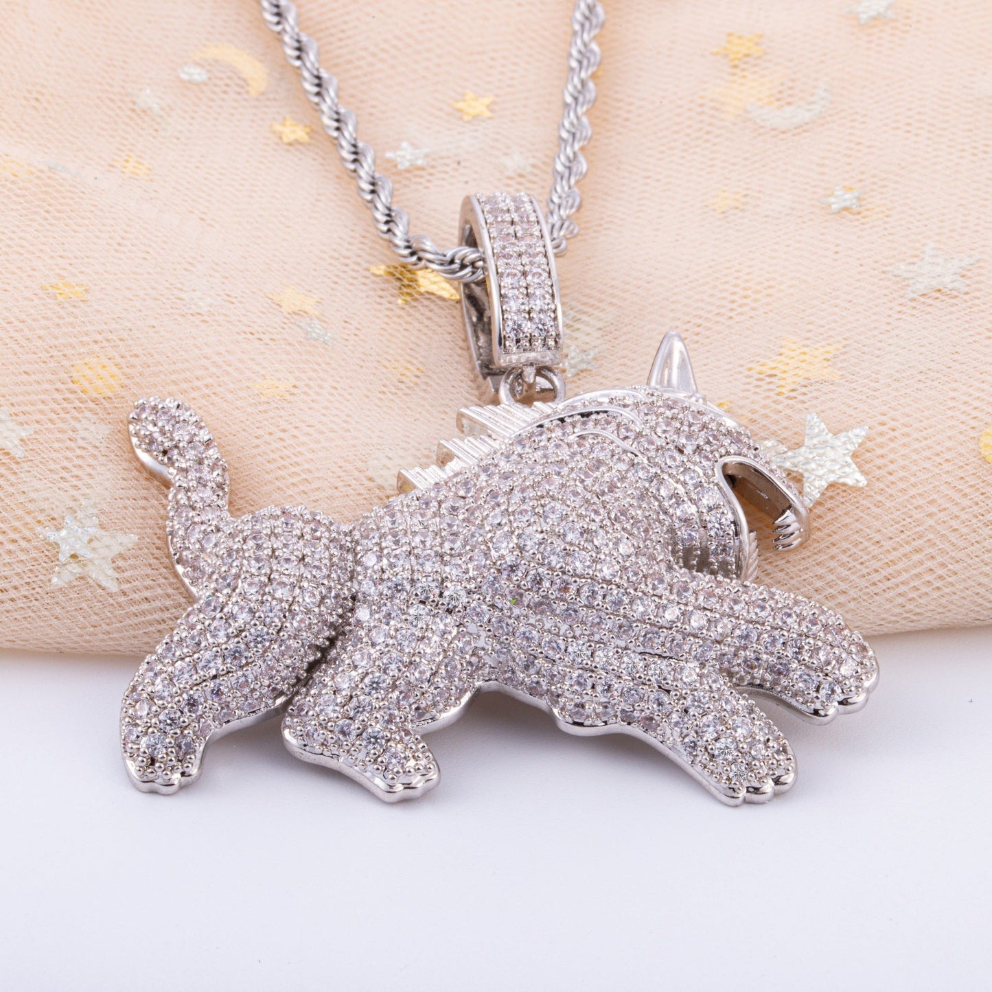 Iced Out Running Lion Pendant - DATNEWDRIP