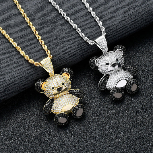 Iced Out Treasure Panda Pendant - DATNEWDRIP