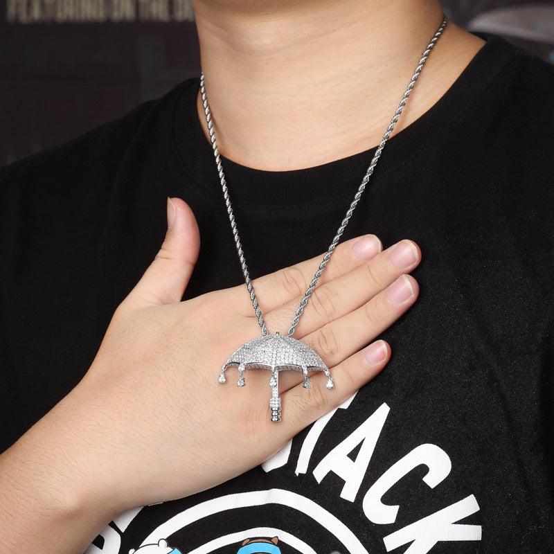 Iced Out Umbrella Pendant