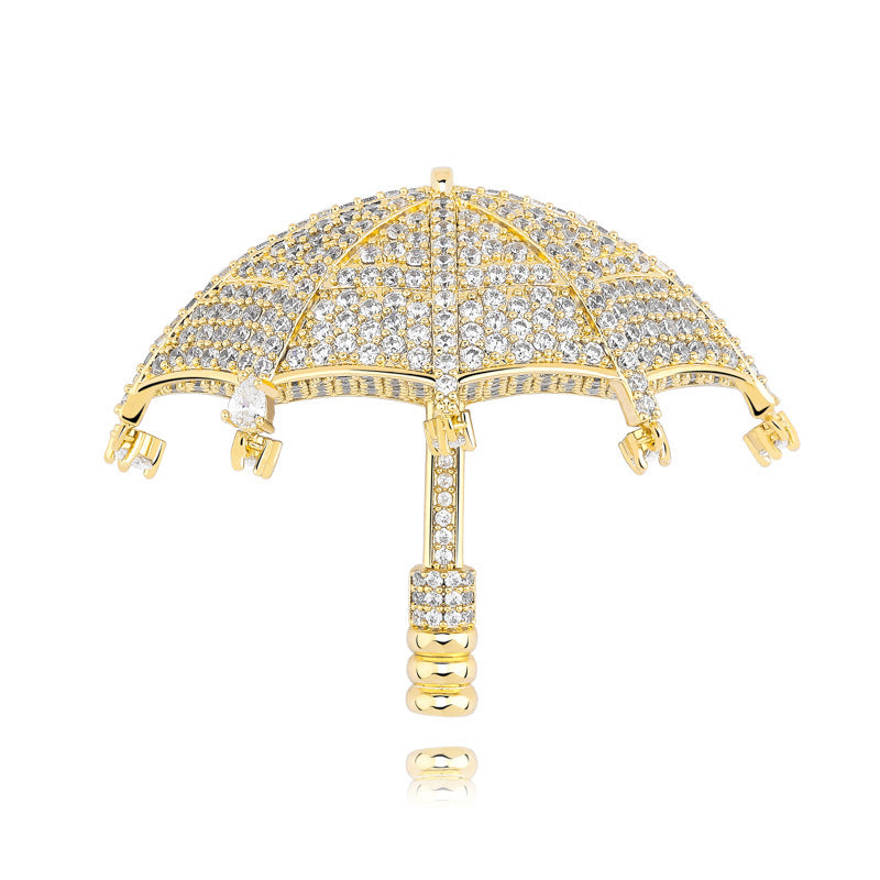 Iced Out Umbrella Pendant