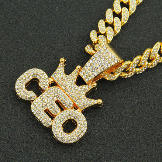 Iced Out CEO Crown Pendant